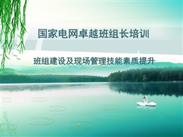 國家電網優(yōu)秀班組長培訓班組建設及現場管理素質提升課件